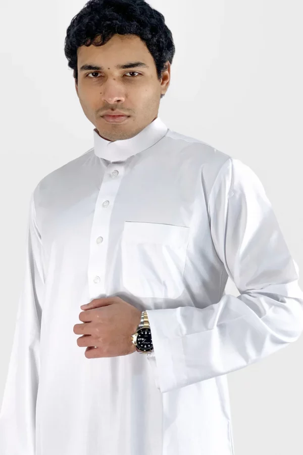 Al Aseel Premium Saudi Thobe With Collar - ORIGINAL - Image 2