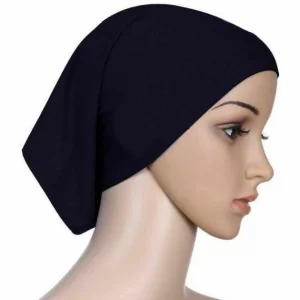 Cotton Full Tube Hijab Bonnet Black