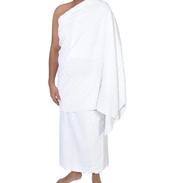 High Quality Adult Ihram Towel 2pcs set 100% Cotton - Standard Size