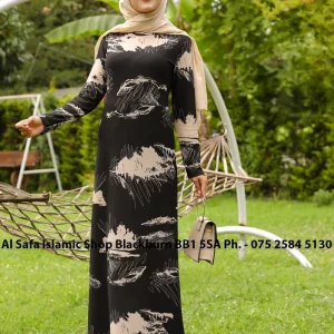 Black – Floral – Crew neck – Unlined – – Dress – Tofisa Size – 18
