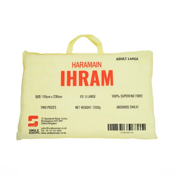 Haramain Ihram Towel 2pcs set- Super Soft Microfiber- Adult LARGE