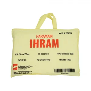 Haramain Ihram Towel 2pcs set- Super Soft Microfiber Material Kids & Youth