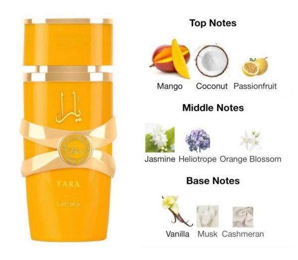 Lattafa Yara Tous Eau De Parfum (100ml) - Arabian Long Lasting Women's Fragrance with Coconut, Mango, and Vanilla Notes - Image 4